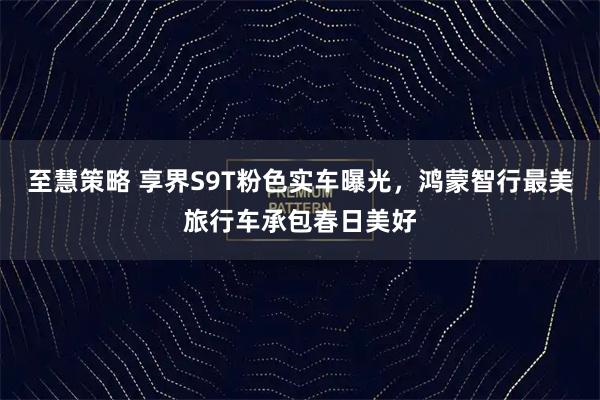 至慧策略 享界S9T粉色实车曝光，鸿蒙智行最美旅行车承包春日美好
