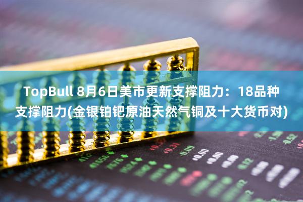 TopBull 8月6日美市更新支撑阻力：18品种支撑阻力(金银铂钯原油天然气铜及十大货币对)
