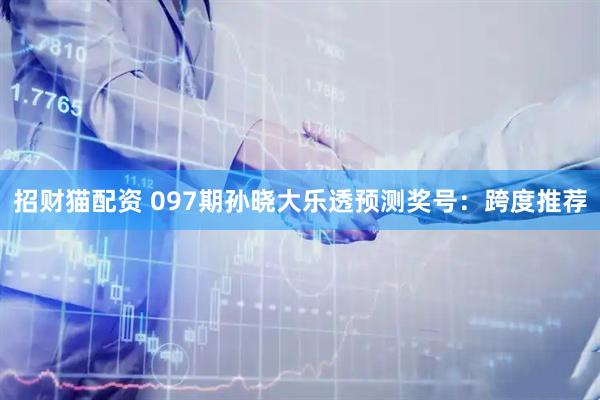 招财猫配资 097期孙晓大乐透预测奖号：跨度推荐